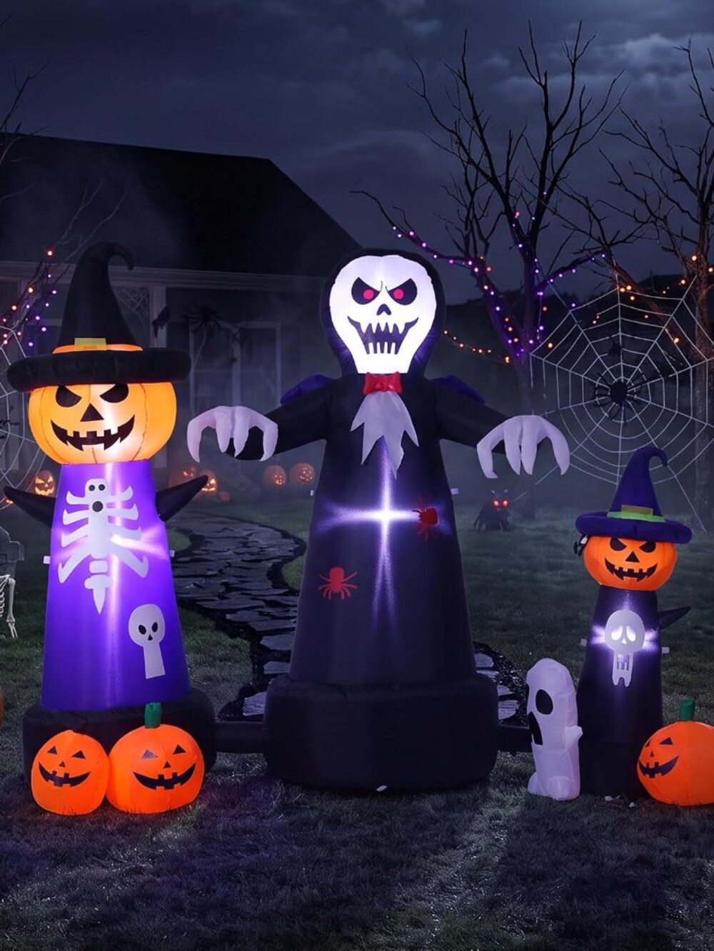 9FT Halloween Inflatables Blow up Outdoor Decoration, Large Inflatable Grim Reap